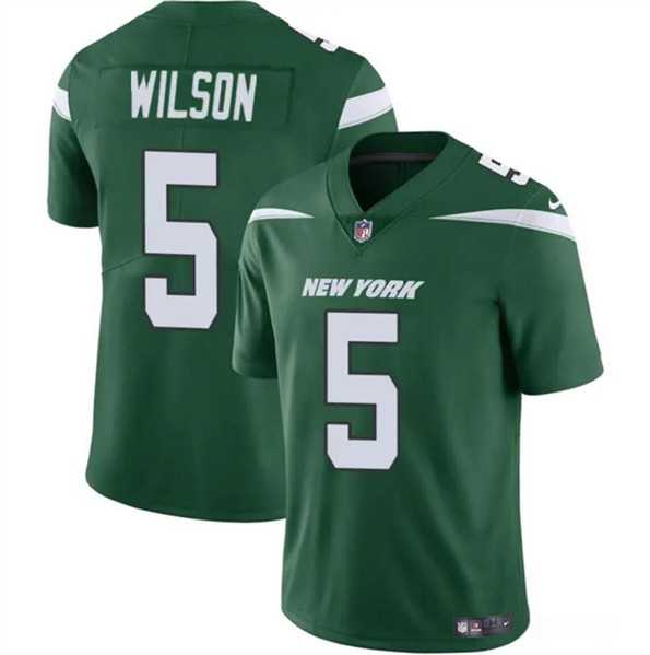 Men & Women & Youth New York Jets #5 Garrett Wilson Green Vapor Untouchable Limited Football Stitched Jersey->->NFL Jersey